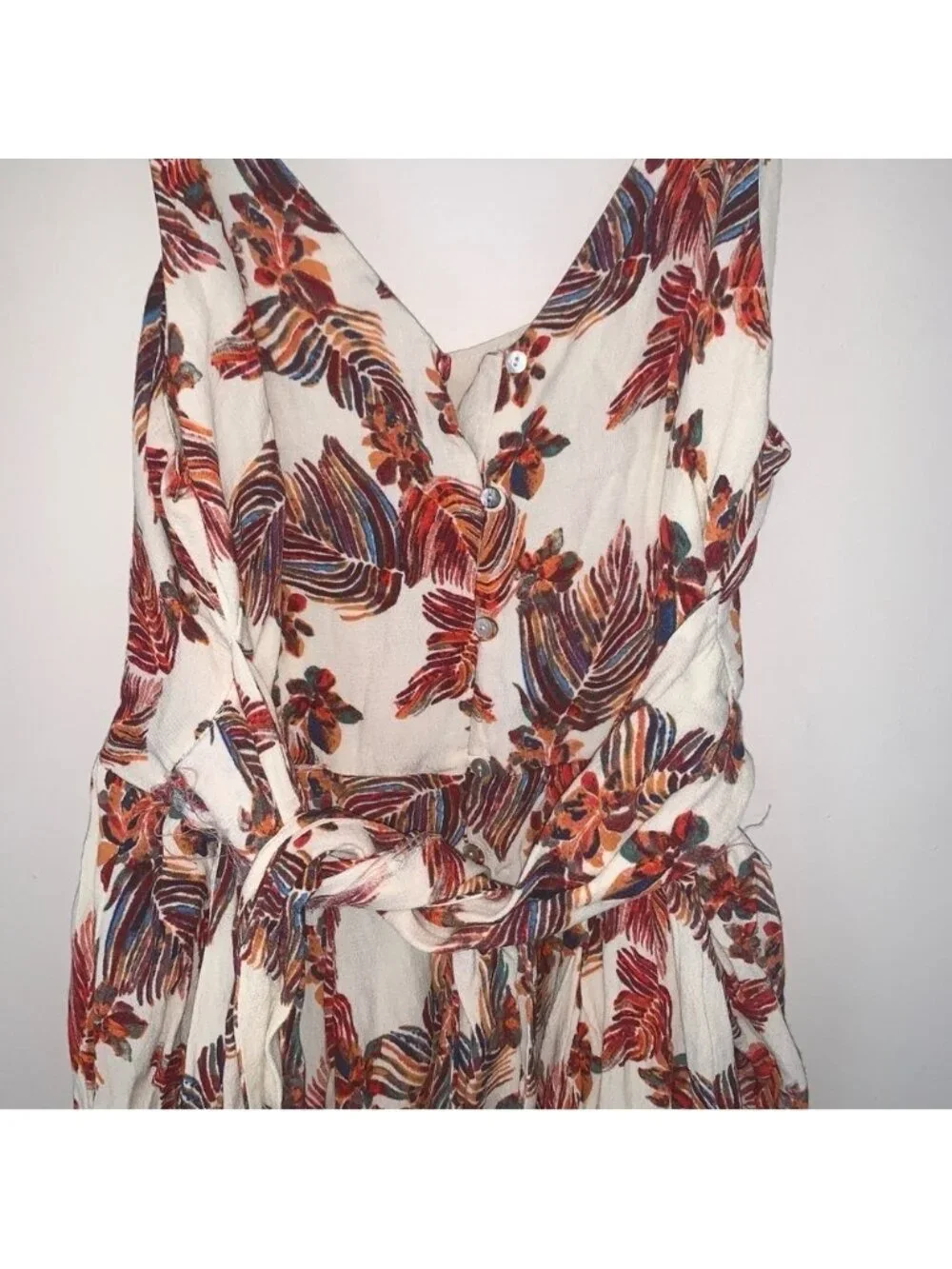 Free People Hot Tropics Floral Cropped Wide Leg Jumpsuit 2